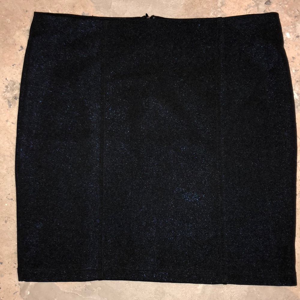 Forever 21, Blue sparkly mini skirt, size medium